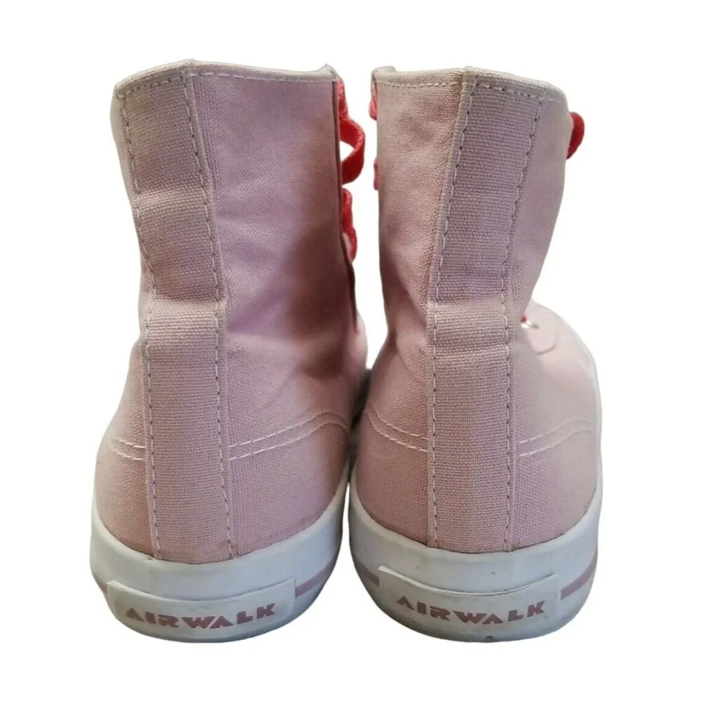 ✅ Womens 8.5 Airwalk High Top PINK Canvas Sneakers Skater Shoe Casual Comfort - Picture 6 of 9